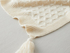 Velvety Triko Koltuk Şalı Açık Taş