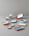 Verlune New Bone China Pasta Tabağı 15 cm Mavi - Pembe
