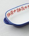 Verlure New Bone China Çerezlik 21x12 cm Bordo