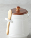 Vina Dolomite Kaşıklı Kavanoz 17 cm Beyaz
