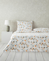 Vintage Argyle Pamuklu Çift Kişilik Nevresim Seti 200x220 cm Yeşil-Sarı