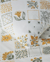 Vintage Argyle Pamuklu Çift Kişilik Nevresim Seti 200x220 cm Yeşil-Sarı