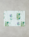 Vintage Botanic Cam Kesme Tahtası 25x35 cm Yeşil-Beyaz