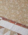 Vintage Lace Patchwork Çok Amaçlı Çift Kişilik Yatak Örtüsü Takımı 200x220 cm Terracotta