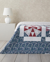 Vintage Lace Patchwork Tek Kişilik Çok Amaçlı Örtü 160x220 cm Siyah