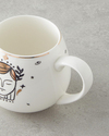 Virgo New Bone China Kupa 325 ml Siyah-Beyaz-Gold
