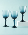 Vivid 3'lü Cam Kadeh 310 Ml Lacivert