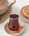 Viyana Porselen Çay Tabağı Gül Kurusu