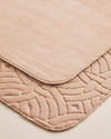 Wavelet Banyo Paspası Seti 60x100 cm + 50x60 cm Açık Bej