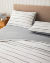 Wavy Kolay Ütülenir Çift Kişilik Nevresim Takımı 200x220 cm Koyu Gri