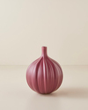 Wavy Stoneware Vazo 14,5x14,5x19 cm Bordo