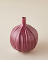 Wavy Stoneware Vazo 14,5x14,5x19 cm Bordo