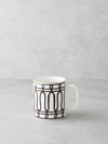 White Charmed Bone Porselen Kupa 290 ml Siyah-Beyaz-Gold