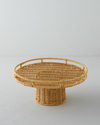 Wicker Plastik Rattan Kek Standı 30 cm Açık Kahverengi
