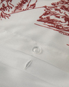 Winter Chalet Dijital Baskılı Soft Cotton Çift Kişilik Nevresim Takımı Bordo