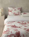 Winter Chalet Dijital Baskılı Soft Cotton Çift Kişilik Nevresim Takımı Bordo