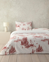 Winter Chalet Dijital Baskılı Soft Cotton Çift Kişilik Nevresim Takımı Bordo