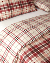 Winter Embrace Flanel Çift Kişilik Çarşaflı Nevresim Takımı 200x220 cm Kırmızı - Krem