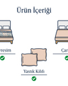 Winter Forest Flanel Çift Kişilik Nevresim Takımı Gri