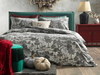 Winter Forest Flanel King Size Nevresim Takımı Gri