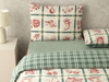 Winter Joy Flanel King Size Nevresim Takımı Yeşil