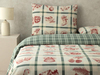 Winter Joy Flanel King Size Nevresim Takımı Yeşil