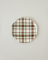Winter Plaid New Bone Pasta Tabağı 20 cm Kırmızı