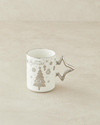 Winter Silver Star New Bone China Kupa 400 ml Silver