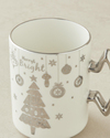 Winter Silver Star New Bone China Kupa 400 ml Silver