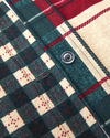 Winterland Flanel Çift Kişilik Çarşaflı Nevresim Takımı 200x220 cm Kırmızı-Yeşil-Krem