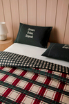Winterland Flanel Çift Kişilik Çarşaflı Nevresim Takımı 200x220 cm Kırmızı-Yeşil-Krem