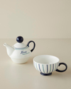 With Love New Bone China Demlik Seti 380 – 260 ml Lacivert