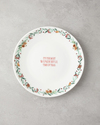 Wonderful Year Bone Porselen Servis Tabağı 25 cm Kırmızı - Yeşil