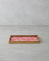 Woody Bergamot Dekoratif Tepsi 16x26 cm Kırmızı