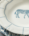 Zebra Porselen Çukur Yemek Tabağı 23 cm Mavi