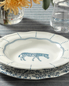 Zebra Porselen Çukur Yemek Tabağı 23 cm Mavi