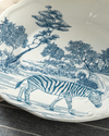 Zebra Porselen Pasta Tabağı Mavi