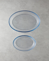 Bake&Serve Cam 2’li Oval Fırın Kabı 24x35-18x26 cm Şeffaf