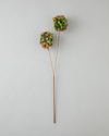 Ball Flower Tek Dal Yapay Çiçek 61 cm Kırmızı - Yeşil
