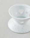 Beloved Porselen Isıtıcılı Demlik Seti 850 ml Beyaz