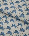 Blue Bouquet Baskılı Pamuklu Çift Kişilik Pike 200x220 cm Mavi