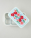 Bright Floral Melamin 6'lı Cam Kapaklı Kahvaltılık 39x21 cm Renkli