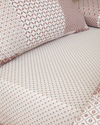 Chain Patch Kolay Ütülenir Çift Kişilik Nevresim Takımı 200x220 cm Mürdüm
