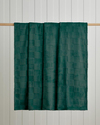 Classic Check Jakarlı Supersoft Çift Kişilik Battaniye 200x220 cm Koyu Yeşil