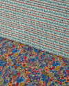 Colorful Stripeway Tek Kişilik Çok Amaçlı Örtü 160x220 cm Kırmızı