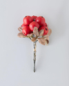 Crabapple Branch Tek Dal Yapay Çiçek 21 cm Kırmızı