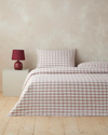 Crispcheck İpliği Boyalı Çift Kişilik Nevresim Takımı 200x220 cm Turuncu