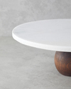 Elegant Mermer Kek Standı 30 cm Beyaz