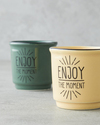 Enjoy the Moment Bone Porselen 2’li Espresso Fincan 90 ml Yeşil-Sarı