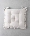Fırfırlı Sandalye Minderi 40x40 cm Bej